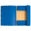 10 Chemises 3 rabats à élastiques - Dos 1,5 cm - Bleu - Exacompta photo du produit