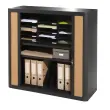 Armoire basse Easyoffice - Noir et hêtre - Paperflow photo du produit