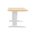 Table 80 x 80 h&ecirc;tre - pieds blanc photo du produit