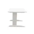 Table 80 x 80 blanc - pieds aluminium photo du produit