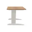 Table 80 x 80 noyer - pieds aluminium photo du produit