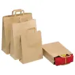 250 Sacs kraft recycl&eacute; brun fond 140 x 260 x H 290 mm OK contact alim photo du produit