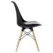 2 Chaises DOGEWOOD pied hêtre assise noire photo du produit
