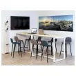 Table haute Easydesk - 150 x 75 cm - Pied blanc et plateau hêtre - Paperflow photo du produit