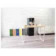 Table haute Easydesk - 150 x 75 cm - Pied blanc et plateau hêtre - Paperflow photo du produit