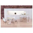 Table EASYDESK ronde &Oslash;115cm pied blancplateau h&ecirc;tre photo du produit
