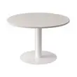 Table EASYDESK ronde Ø115cm pied blancplateau blanc photo du produit