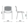 Chaise confort Iso non feu - Orange photo du produit