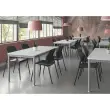 Table 140 x 80 blanc - pieds aluminium photo du produit