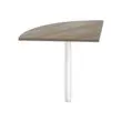 Angle liaison bureau1 pied noyer/blanc photo du produit