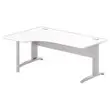 Bureau BUENOS AIRES compact retour à gauche blanc/alu, L180 photo du produit