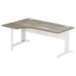 Bureau BUENOS AIRES compact retour à gauche noyer/blanc, L180 photo du produit
