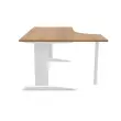 Bureau BUENOS AIRES compact retour à gauche noyer/blanc, L180 photo du produit