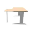 Bureau BUENOS AIRES compact retour à droite hêtre/blanc, L180 photo du produit