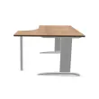 Bureau BUENOS AIRES compact retour &agrave; droite noyer/blanc, L180 photo du produit