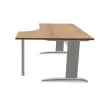 Bureau BUENOS AIRES compact retour à droite noyer/alu, L180 photo du produit