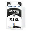 Cartouche d'encre ARMOR 3 couleurs compatible HP 302XL photo du produit