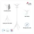 Portemanteau café tout bois blanc - ALBA photo du produit
