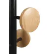 Portemanteau 6 patères bois MUSIC - Noir - ALBA photo du produit