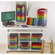 Trieur vertical Modulotop Ecoblack A4+ - 4 compartiments - Coloris assortis - Exacompta photo du produit