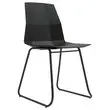 2 Chaises cube pieds forme trapèze noirsassise noire photo du produit