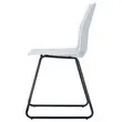2 Chaises cube pieds trapèze noirs assise blanche photo du produit