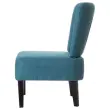 Fauteuil Brighton pieds noirs revêtement bleu photo du produit