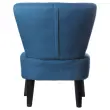 Fauteuil Brighton pieds noirs revêtement bleu monté photo du produit