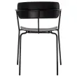 2 Chaises bistro pieds noirs assise noire photo du produit