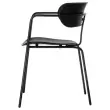 2 Chaises bistro pieds noirs assise noire photo du produit