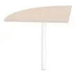 Angle liaison bureau 2 pieds acacia clair/blanc photo du produit