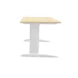 Bureau Buenos Aires - Plateau acacia clair et pieds blancs - 140 x 80 cm - Fiducial photo du produit
