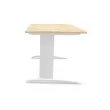 Bureau Buenos Aires - 160 x 80 cm - Plateau acacia clair et pieds blancs - Fiducial photo du produit