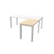 Retour BRUXELLES 98 x 60 plateau acacia - pieds alu photo du produit