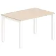 Bureau BRUXELLES 120 x 80 acacia- pieds blancs photo du produit