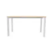Bureau BRUXELLES 140 x 80 acacia - pieds blancs photo du produit
