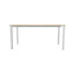 Bureau Bruxelles &ndash; 160 x 80 cm &ndash; Plateau acacia et pieds blancs - FIDUCIAL photo du produit
