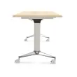 Table rabattable à roulettes - 150 x 70 cm - Acacia/alu photo du produit