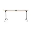 Table rabattable à roulettes - 150 x 70 cm - Acacia/alu photo du produit