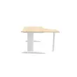 Bureau BUENOS AIRES compact retour à gauche acacia clair/blanc, L160 photo du produit