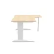 Bureau BUENOS AIRES compact retour à droite acacia/blanc, L160 photo du produit