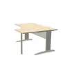 Bureau BUENOS AIRES compact retour &agrave; droite acacia/alu, L160 photo du produit