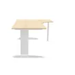 Bureau BUENOS AIRES compact retour à droite acacia/blanc, L180 photo du produit