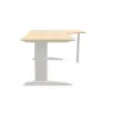 Bureau BUENOS AIRES compact retour à droite acacia/alu, L180 photo du produit
