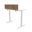 Cloisonnette pour bureau L. 140 noyer/alu photo du produit
