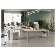 Bureau vis à vis 4 pieds 140 X 160 X 74 blanc/blanc photo du produit