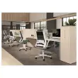 Bureau vis à vis 4 pieds 140 X 160 X 74 blanc/blanc photo du produit