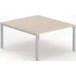 Bureau vis &agrave; vis 4 pieds 140 X 160 X 74 acacia/alu photo du produit