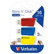 Blister de 3 Clés USB Verbatim Store 'n' click 16Go3.0 photo du produit