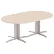 Table réunion ovale 200x120 acacia/aluminium photo du produit